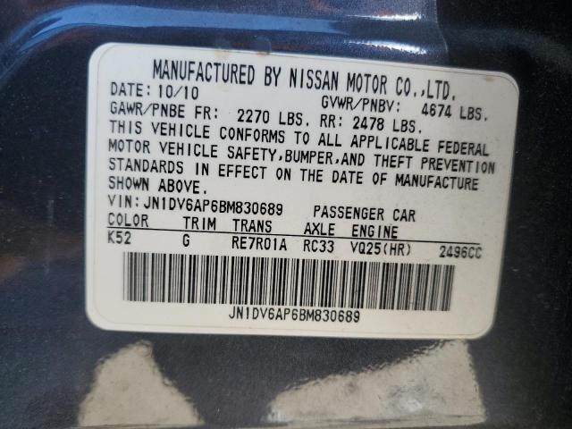 Photo 11 VIN: JN1DV6AP6BM830689 - INFINITI G25 BASE 