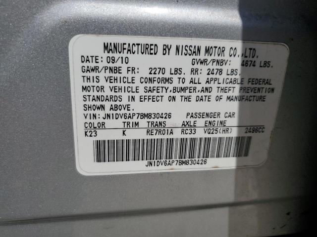 Photo 11 VIN: JN1DV6AP7BM830426 - INFINITI G25 BASE 