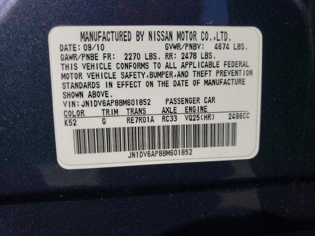 Photo 11 VIN: JN1DV6AP8BM601852 - INFINITI G25 