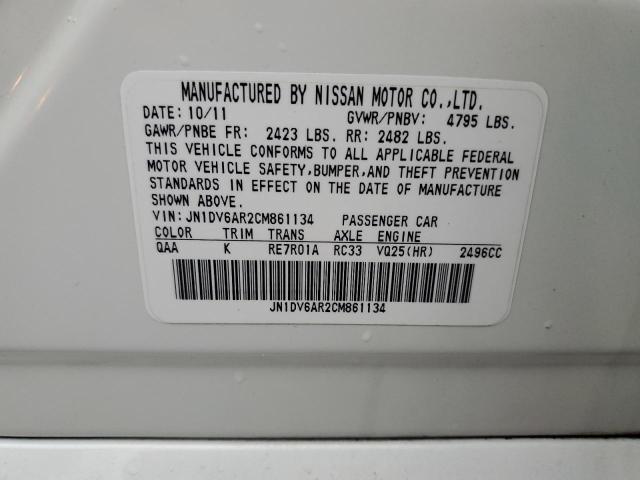 Photo 9 VIN: JN1DV6AR2CM861134 - INFINITI G25 