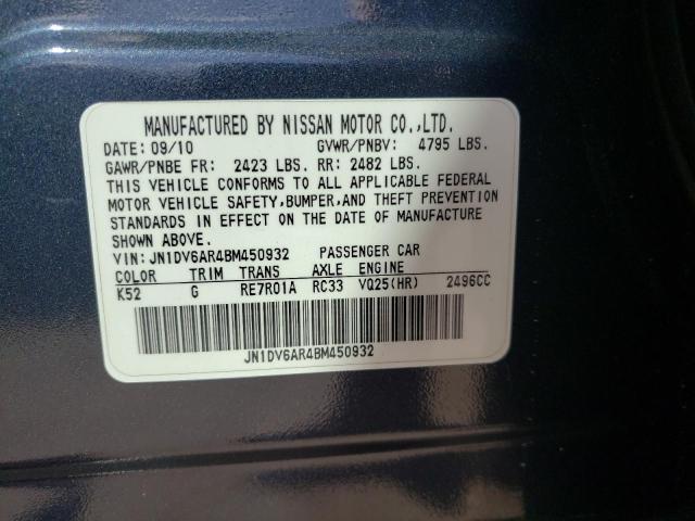 Photo 11 VIN: JN1DV6AR4BM450932 - INFINITI G25 