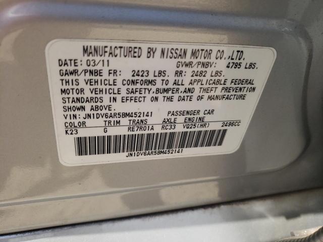 Photo 12 VIN: JN1DV6AR5BM452141 - INFINITI G25 