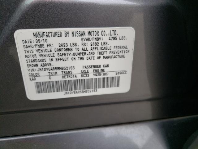 Photo 9 VIN: JN1DV6AR5BM652193 - INFINITI G25 