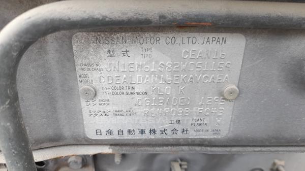 Photo 1 VIN: JN1EN61S82W051159 - NISSAN SUNNY 