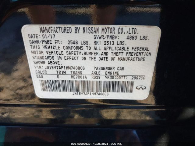 Photo 8 VIN: JN1EV7AP1HM740806 - INFINITI Q50 