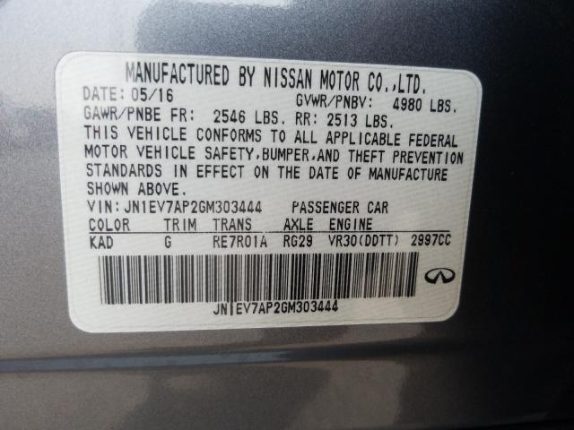 Photo 9 VIN: JN1EV7AP2GM303444 - INFINITI Q50 PREMIU 