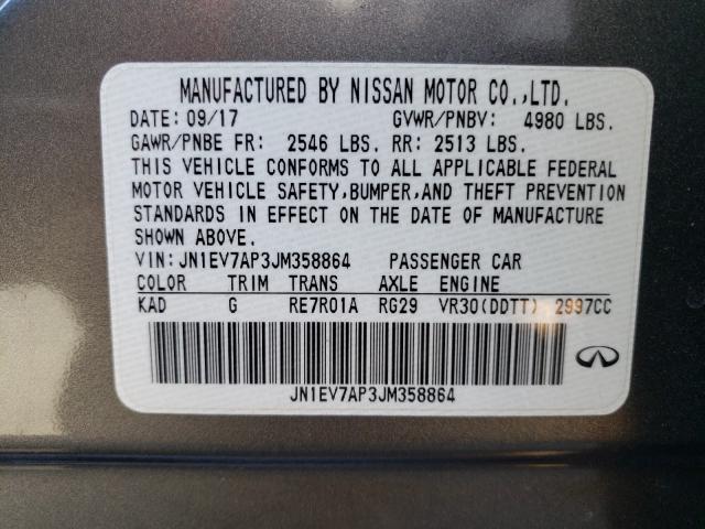 Photo 9 VIN: JN1EV7AP3JM358864 - INFINITI Q50 