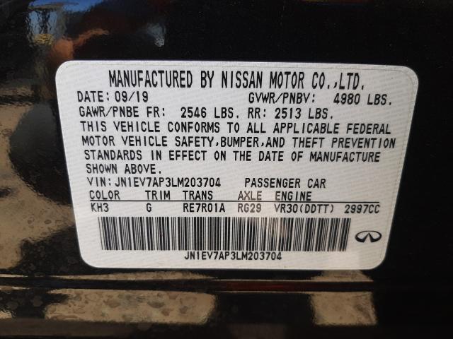 Photo 9 VIN: JN1EV7AP3LM203704 - INFINITI Q50 PURE 