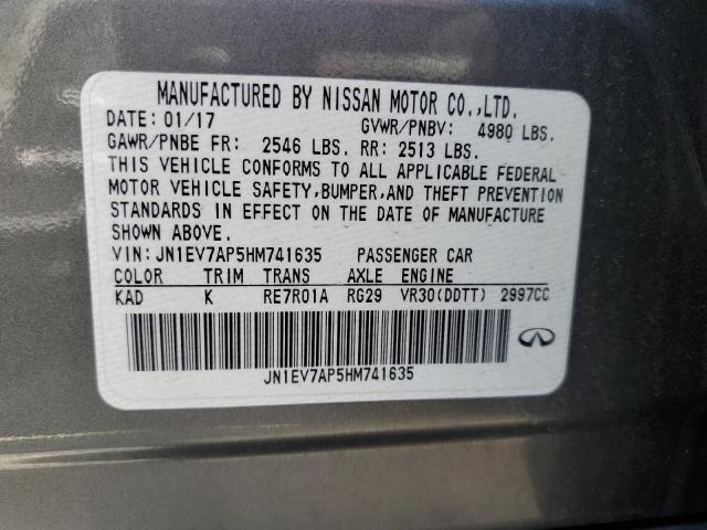 Photo 12 VIN: JN1EV7AP5HM741635 - INFINITI Q50 