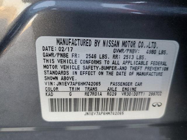 Photo 12 VIN: JN1EV7AP6HM742065 - INFINITI Q50 PREMIU 