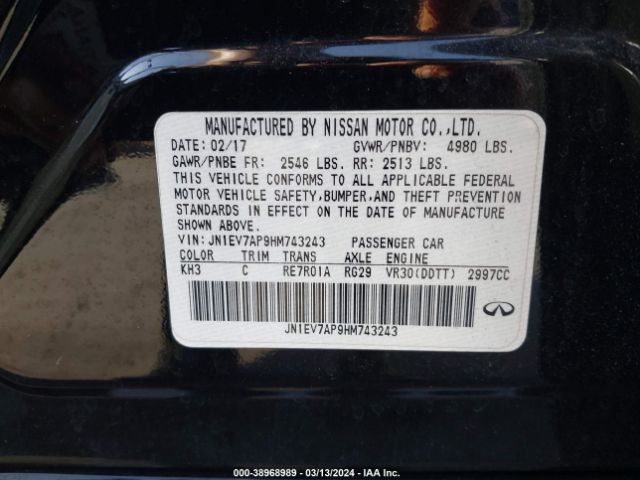 Photo 8 VIN: JN1EV7AP9HM743243 - INFINITI Q50 