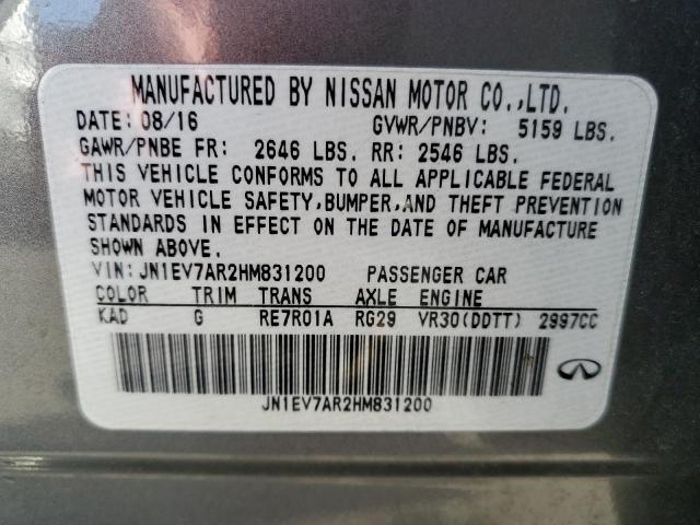 Photo 12 VIN: JN1EV7AR2HM831200 - INFINITI Q50 PREMIU 