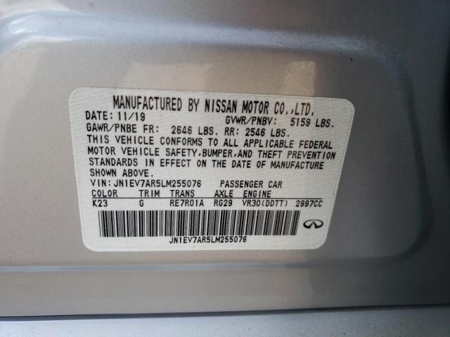 Photo 11 VIN: JN1EV7AR5LM255076 - INFINITI Q50 PURE 