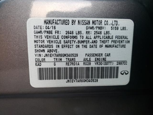 Photo 9 VIN: JN1EV7AR6GM340529 - INFINITI Q50 PREMIU 