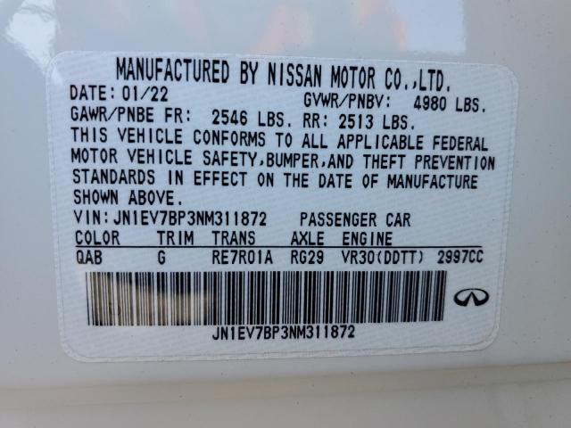 Photo 12 VIN: JN1EV7BP3NM311872 - INFINITI Q50 