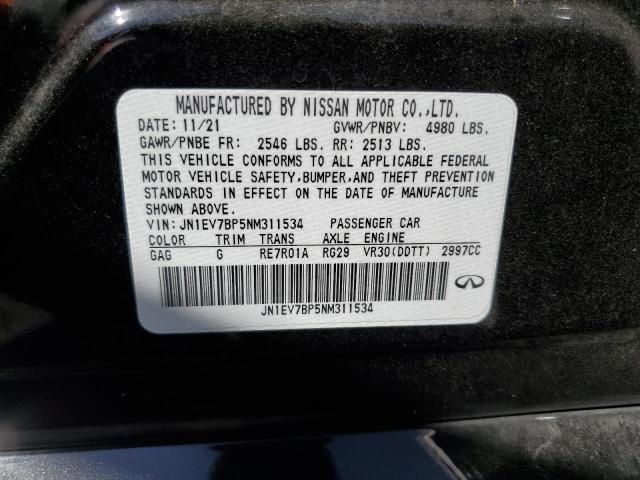 Photo 12 VIN: JN1EV7BP5NM311534 - INFINITI Q50 LUXE 