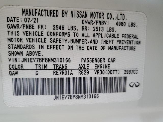 Photo 11 VIN: JN1EV7BP8NM310166 - INFINITI Q50 