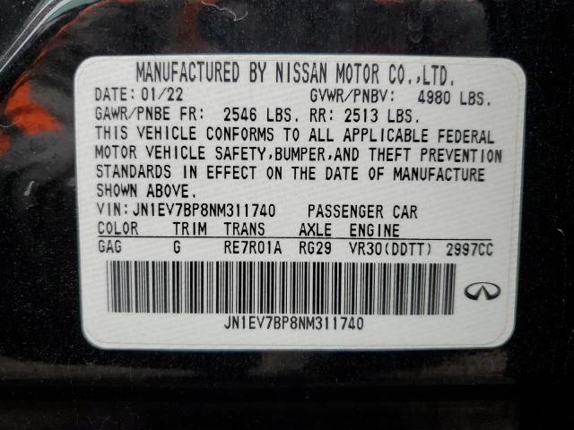 Photo 11 VIN: JN1EV7BP8NM311740 - INFINITI Q50 LUXE 