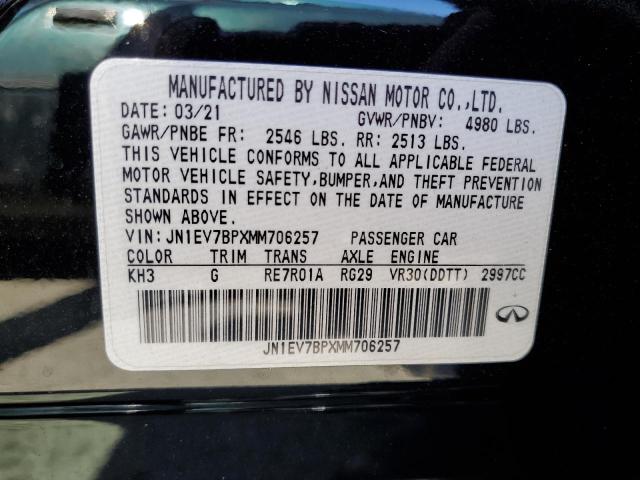 Photo 11 VIN: JN1EV7BPXMM706257 - INFINITI Q50 LUXE 