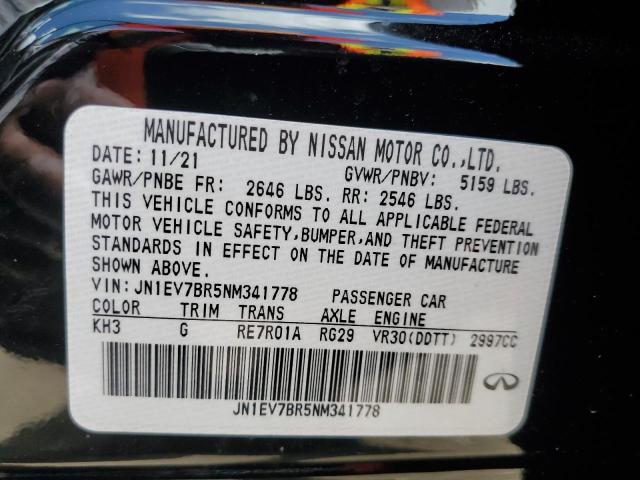 Photo 9 VIN: JN1EV7BR5NM341778 - INFINITI Q50 LUXE 