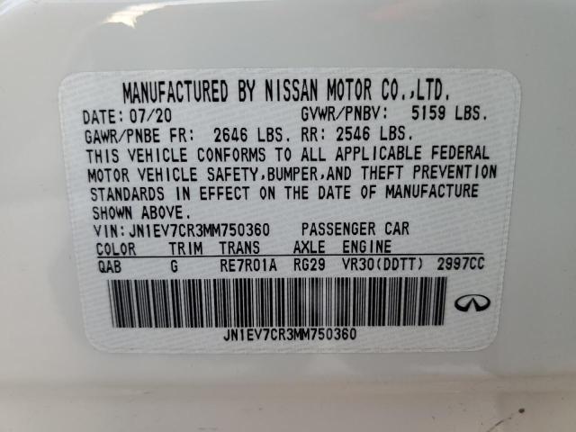 Photo 11 VIN: JN1EV7CR3MM750360 - INFINITI Q50 SENSOR 