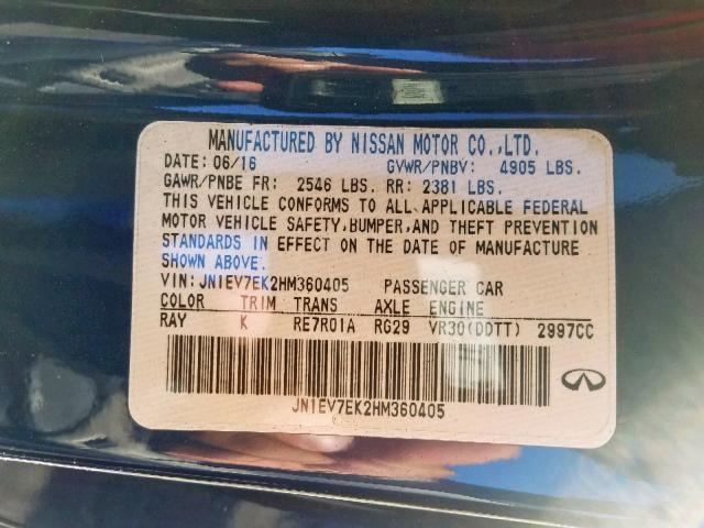 Photo 9 VIN: JN1EV7EK2HM360405 - INFINITI Q60 PREMIU 