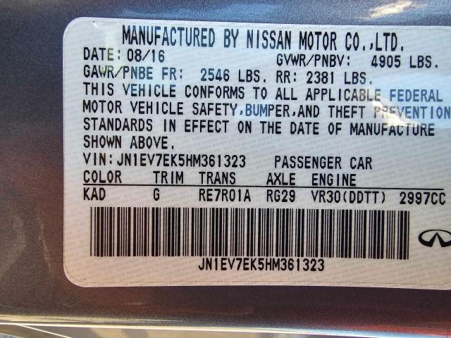 Photo 9 VIN: JN1EV7EK5HM361323 - INFINITI Q60 PREMIU 