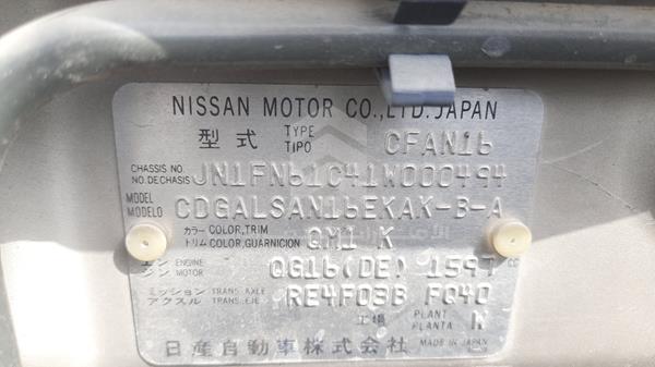 Photo 2 VIN: JN1FN61C41W000494 - NISSAN SUNNY 