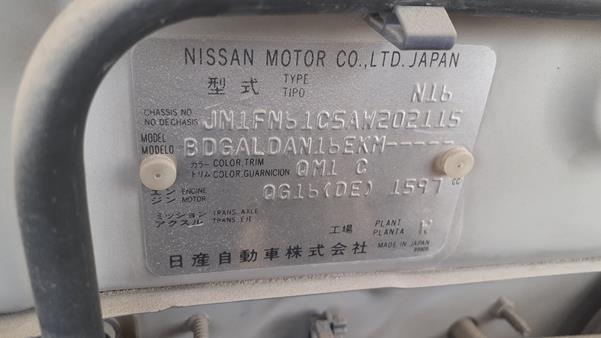 Photo 2 VIN: JN1FN61C5AW202115 - NISSAN SUNNY 