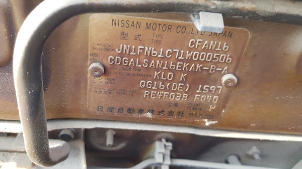 Photo 3 VIN: JN1FN61C71W000506 - NISSAN SUNNY 