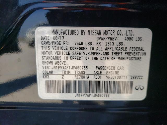 Photo 9 VIN: JN1FV7AP1JM460765 - INFINITI Q50 RED SP 