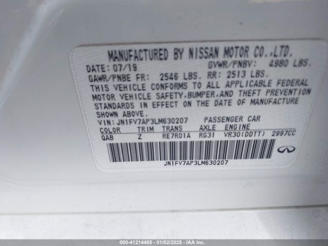 Photo 8 VIN: JN1FV7AP3LM630207 - INFINITI Q50 