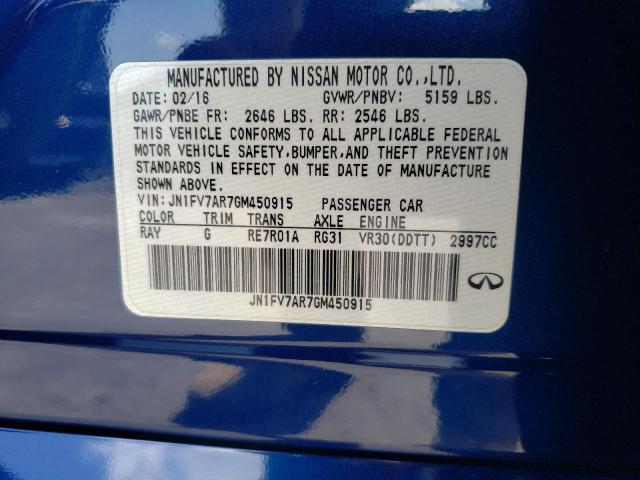 Photo 11 VIN: JN1FV7AR7GM450915 - INFINITI Q50 RED SP 