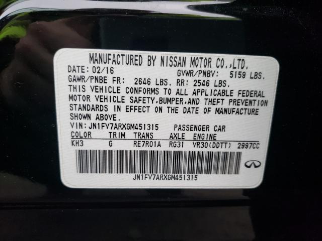 Photo 9 VIN: JN1FV7ARXGM451315 - INFINITI Q50 RED SP 