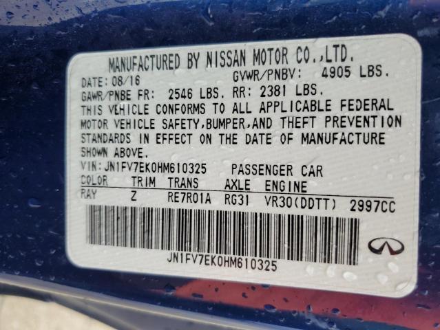 Photo 12 VIN: JN1FV7EK0HM610325 - INFINITI Q60 RED SP 