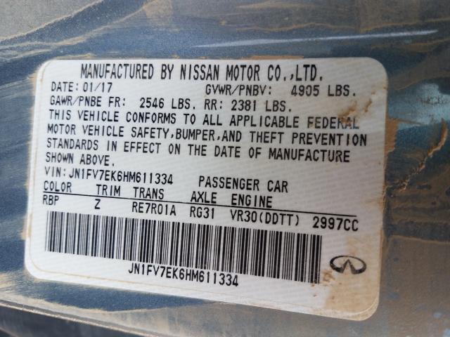 Photo 9 VIN: JN1FV7EK6HM611334 - INFINITI Q60 RED SP 