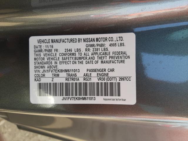 Photo 9 VIN: JN1FV7EK8HM611013 - INFINITI Q60 RED SP 