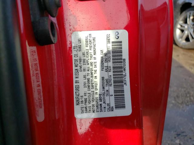 Photo 9 VIN: JN1FV7EL1HM700088 - INFINITI Q60 RED SP 