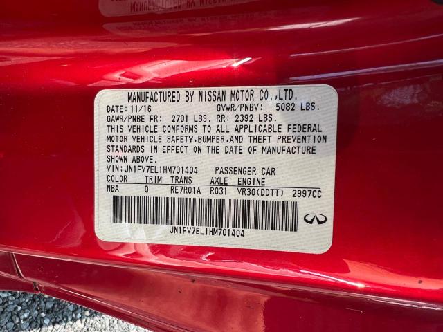 Photo 9 VIN: JN1FV7EL1HM701404 - INFINITI Q60 RED SP 