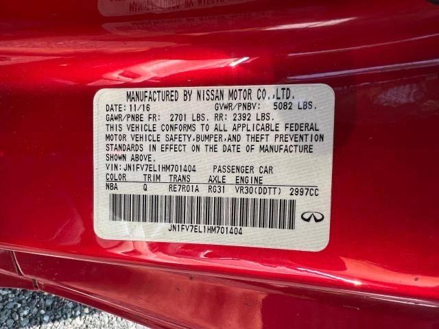 Photo 9 VIN: JN1FV7EL1HM701404 - INFINITI Q60 RED SP 