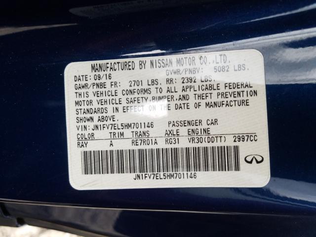 Photo 9 VIN: JN1FV7EL5HM701146 - INFINITI Q60 RED SP 