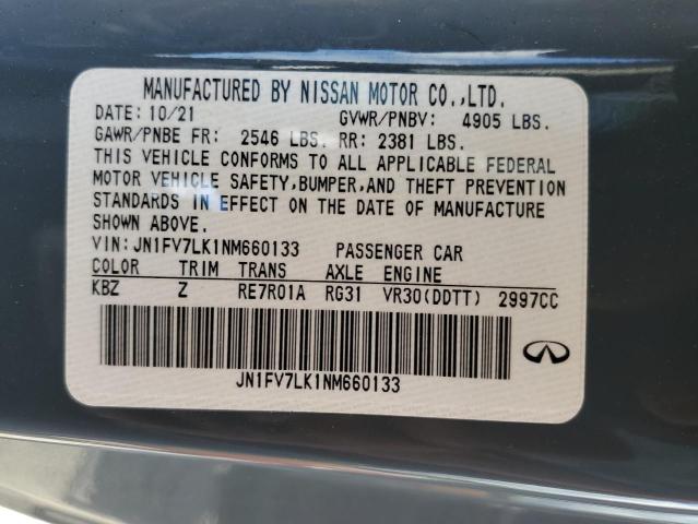 Photo 9 VIN: JN1FV7LK1NM660133 - INFINITI Q60 RED SP 