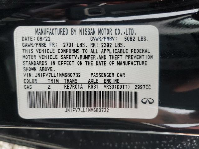 Photo 12 VIN: JN1FV7LL1NM680732 - INFINITI Q60 RED SP 