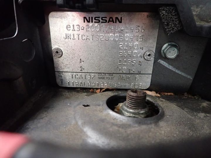 Photo 12 VIN: JN1TCAT32U0030475 - NISSAN X-TRAIL 5S 