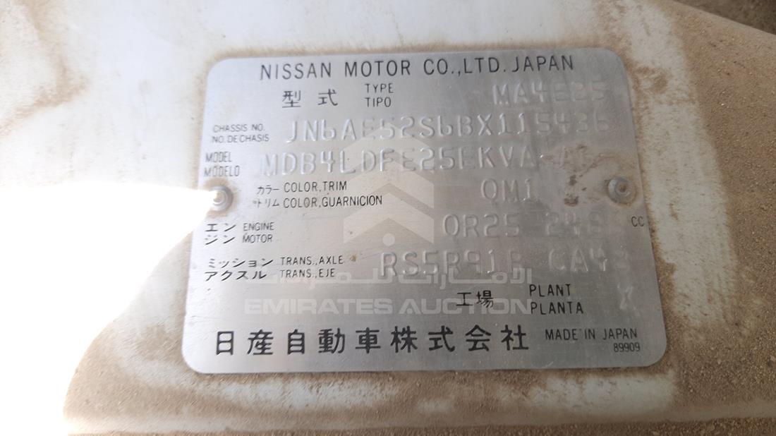 Photo 3 VIN: JN6AE52S6BX115436 - NISSAN URVAN 