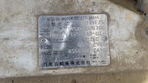 Photo 2 VIN: JN6AE54SXCX028380 - NISSAN URVAN 