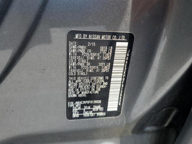 Photo 12 VIN: JN8AE2KP0F9126539 - NISSAN QUEST 