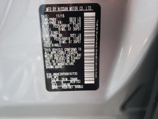 Photo 9 VIN: JN8AE2KP0G9151720 - NISSAN QUEST S 