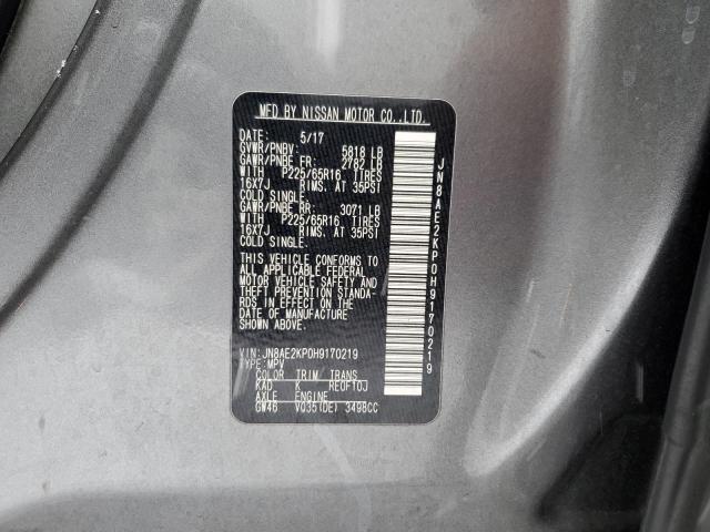 Photo 9 VIN: JN8AE2KP0H9170219 - NISSAN QUEST S 