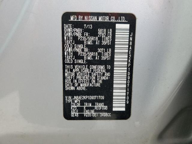 Photo 12 VIN: JN8AE2KP1D9071709 - NISSAN QUEST 